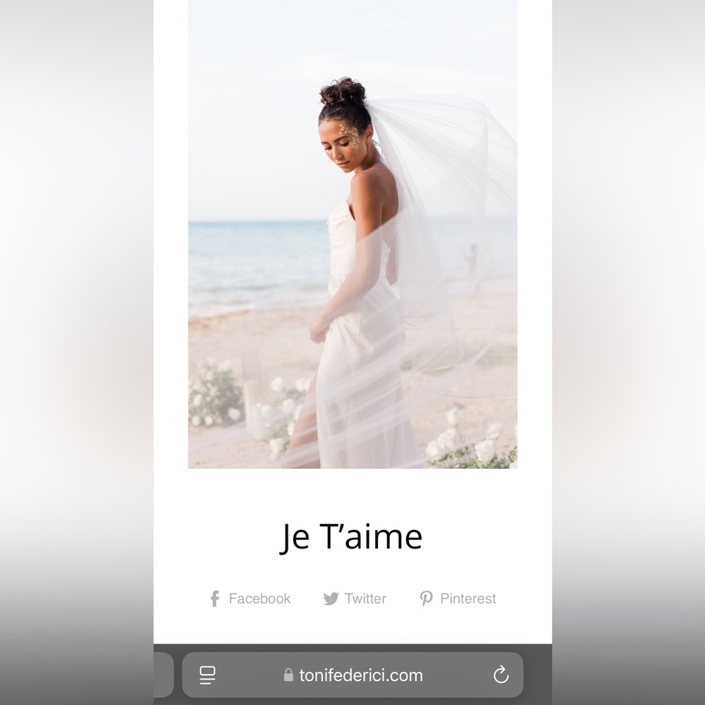 Toni Federici Je T’aime Cathedral Veil | Light Ivory